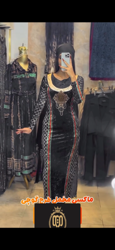 ماکسی مجلسی مخمل کش وارداتی طرحدار