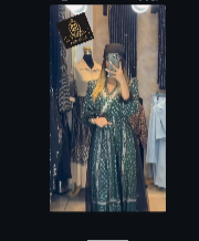 پیراهن توکا مجلسی تلفیقی از کرپ ساتن وتور