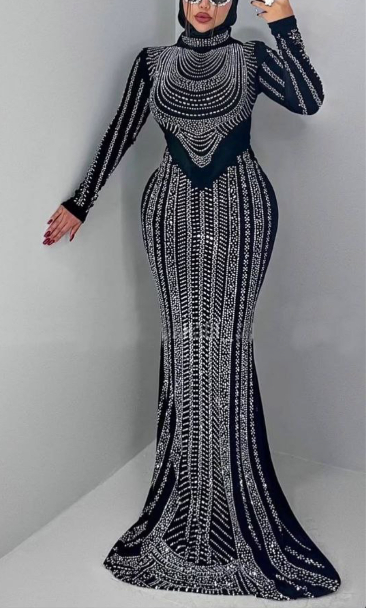 ماکسی مجلسی فولکش وکریستالی