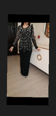 ماکسی مجلسی فولکش وفول مروارید وارداتی