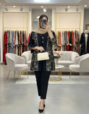 مانتو مجلسی مزونی عیدانه جنس کرپ مازراتی وسوزندوزی