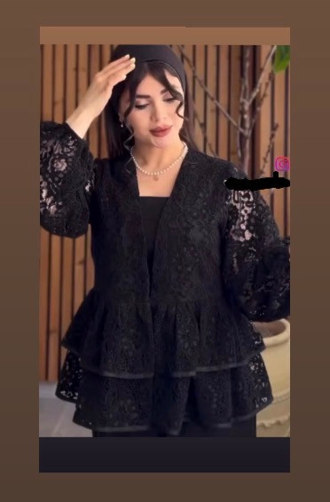 شومیز مجلسی بینظیرعروسکی جنس دانتل مخملی