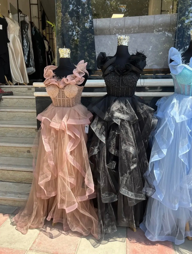 ماکسی مجلسی دخترانه عروسکی مدل تاپ لکس لوکس ولاکچری جنس کریستال وجواهردوزی