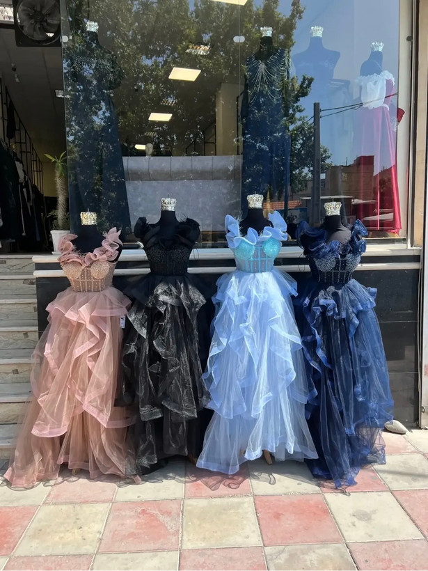 ماکسی مجلسی دخترانه عروسکی مدل تاپ لکس لوکس ولاکچری جنس کریستال وجواهردوزی